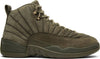 Image of PSNY x Air Jordan 12 Retro 'Milan' Olive Shoes Basketball Men Sale Size US 7 - 13