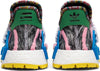Image of Pharrell x Adidas NMD Human Race Trail 'Solar Pack' Grey Pink Shoes Men Women Sneaker Sale All Size US 7-11
