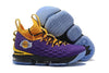 Image of Nike Lebron XV 15 Purple Yellow Black Men Shoes Sale Size US 7-12