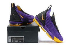 Nike Lebron XV 16 EP Purle Yellow Black Men Shoes Sale Size US 7-12