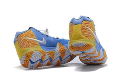 Nike Kyrie 4 Blue Yellow White  Men Basketball Shoes Sale Size US 7-12