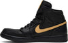 Image of Nike Air Jordan 1 High BMH 2017 Black Gold Shoes Basketball Men Sale Size US 7-13