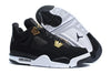 Image of Nike Air Jordan 4 Retro Black White Gold Basketball Men Size US 7 - 13