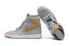 Image of Nike Air Jordan 1 High Retro Flyknit Grey Orange Shoes Basketball Men Size US 7 - 13