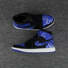 Nike Air Jordan 1 High Retro OF 6 Ring Black Blue Shoes Basketball Men Size US 7 - 13