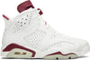 Image of Nike Air Jordan 6 Retro 'Maroon' 2015 White Bordeaux Men Shoes Sale Size US 7-13