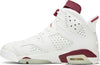 Image of Nike Air Jordan 6 Retro 'Maroon' 2015 White Bordeaux Men Shoes Sale Size US 7-13