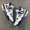 Image of Nike Air Jordan 4 Retro Motosports White Black Blue Basketball Men Size US 7 - 13