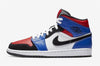 Image of Nike Air Jordan 1 Mid Top 3 Three White Red Black BLue Shoes Basketball Men Size US 7 - 13