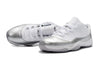 Image of Nike Air Jordan 11 Retro Low White Metallic Silver Basketball Men Size US 7 - 13