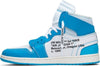 Image of OFF-WHITE x Air Jordan 1 Retro High OG 'UNC' Shoes Basketball Men Sale Size US 7-11