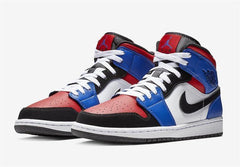 Nike Air Jordan 1 Mid Top 3 Three White Red Black BLue Shoes Basketball Men Size US 7 - 13