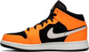 Image of Nike Air Jordan 1 Mid GS Orange Black Shoes Basketball Men Size US 7-13