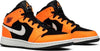 Image of Nike Air Jordan 1 Mid GS Orange Black Shoes Basketball Men Size US 7-13