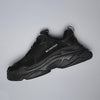 Image of Balenciaga Triple S Trainer 'All Black Distressed' Shoes Sneaker Sale Men Women Size 35-45