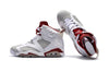 Image of Nike Air Jordan 6 Retro 'Maroon' 2015 White Bordeaux Men Shoes Sale Size US 7-13