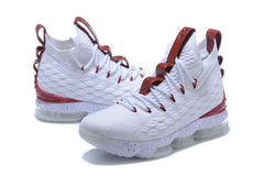 Nike Lebron XV 15 White Bordeaux Red Men Shoes Sale Size US 7-12