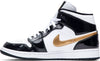 Image of Nike Air Jordan 1 Mid Patent 'Black Gold' Shoes Basketball Men Sale Size US 8, 8.5, 9, 10, 11