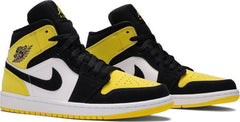 Nike Air Jordan 1 Mid SE 'Yellow Toe' Shoes Basketball Men Size US 7-13