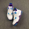 Image of Nike Air Jordan 4 Retro “Hornets” White Blue Purple Basketball Men Size US 7 - 13