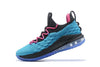 Image of Nike Lebron XV 15 Low EP Black Light Blue Red Men Shoes Sale Size US 7-12