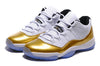 Image of Nike Air Jordan 11 Retro Low White Metallic Gold Coin Basketball Men Size US 7 - 13