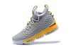 Image of Nike Lebron XV 15 Grey Gold Yellow Men Shoes Sale Size US 7-12