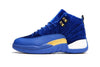 Image of Nike Air Jordan 12 Retro Blue Velvet Shoes Basketball Men Sale Size US 7 - 13