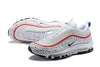 Image of Nike Air Max 97 White Red  Shoes Sale Men Size US 7-11