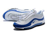 Image of Nike Air Max 97 White Royal Silver Blue Shoes Sale Men Size US 7-11