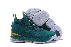 Nike Lebron XV 15 Dark Green Gold Men Shoes Sale Size US 7-12