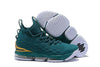 Image of Nike Lebron XV 15 Dark Green Gold Men Shoes Sale Size US 7-12