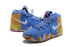 Nike Kyrie 4 Blue Yellow White  Men Basketball Shoes Sale Size US 7-12