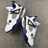 Image of Nike Air Jordan 4 Retro Motosports White Black Blue Basketball Men Size US 7 - 13