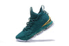 Image of Nike Lebron XV 15 Dark Green Gold Men Shoes Sale Size US 7-12