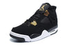 Image of Nike Air Jordan 4 Retro Black White Gold Basketball Men Size US 7 - 13