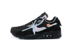 Image of OFF-WHITE x Nike Air Max 90 'Black' Shoes Sneaker Sale Men Size US 7-11