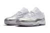 Image of Nike Air Jordan 11 Retro Low White Metallic Silver Basketball Men Size US 7 - 13