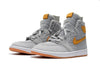 Image of Nike Air Jordan 1 High Retro Flyknit Grey Orange Shoes Basketball Men Size US 7 - 13