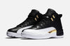 Image of Nike Air Jordan 12 Retro 'Wings' Black White Gold Shoes Basketball Men Sale Size US 7 - 13