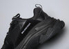 Image of Balenciaga Triple S Trainer 'All Black Distressed' Shoes Sneaker Sale Men Women Size 35-45