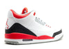 Image of Nike Air Jordan 3 Retro 2013 Release White Silver Black Red Men Shoes Sale Size US 7-13